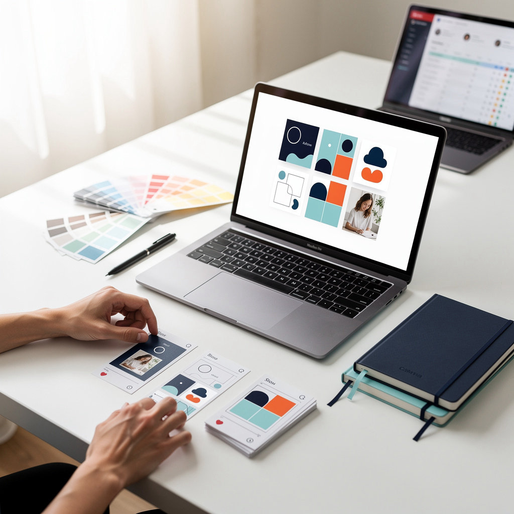 Social Media Template Design professional workspace showcasing Canva template design expertise